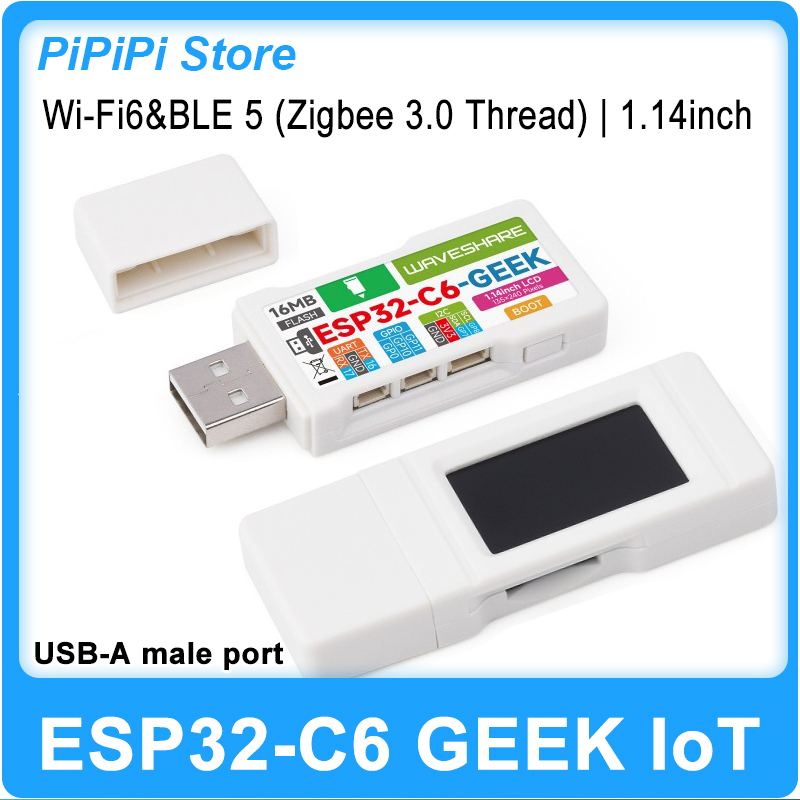 Diy Electronics Board - ESP32-C6 GEEK Entwicklungsboard 1,14-Zoll-LCD-Bildschirm WiFi6 BLE5