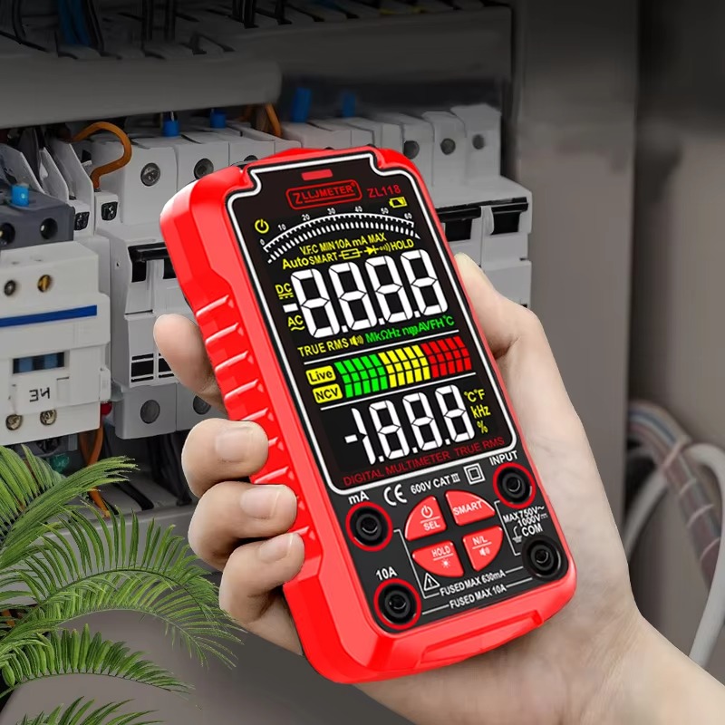 Multimeter Digital - Digitalmultimeter mit automatischer Reichweite und HD-LCD-Bildschirm,