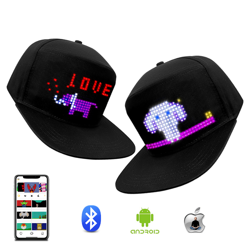 Smarte LED-Licht-Display-Mütze – Diy Electronics Logo Bewertung und Preis