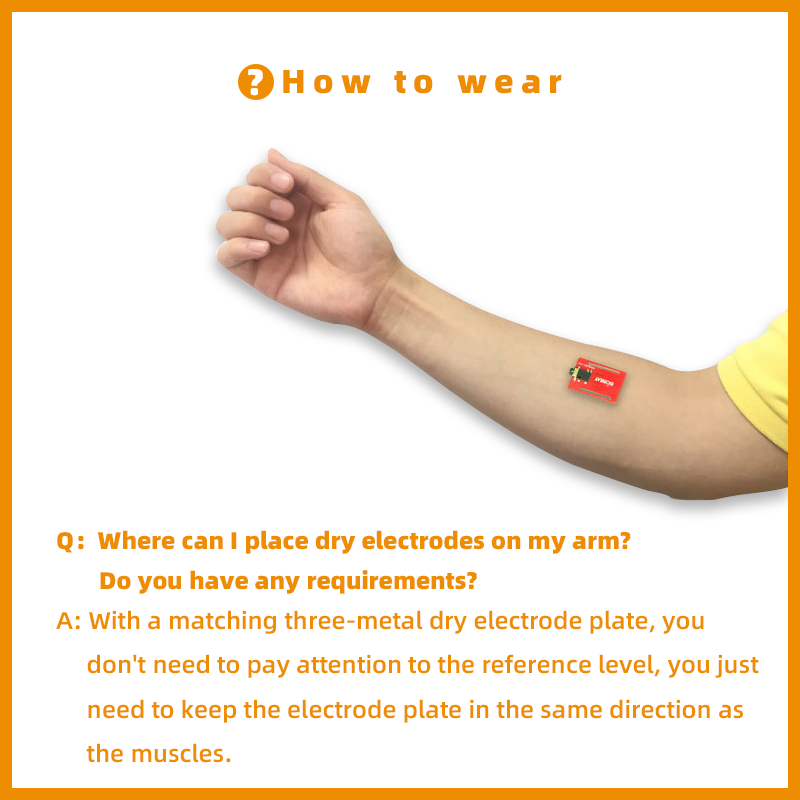 Biosensor EMG Biometrie Trocke – Diy Wearable Electronics Bewertung und Preis