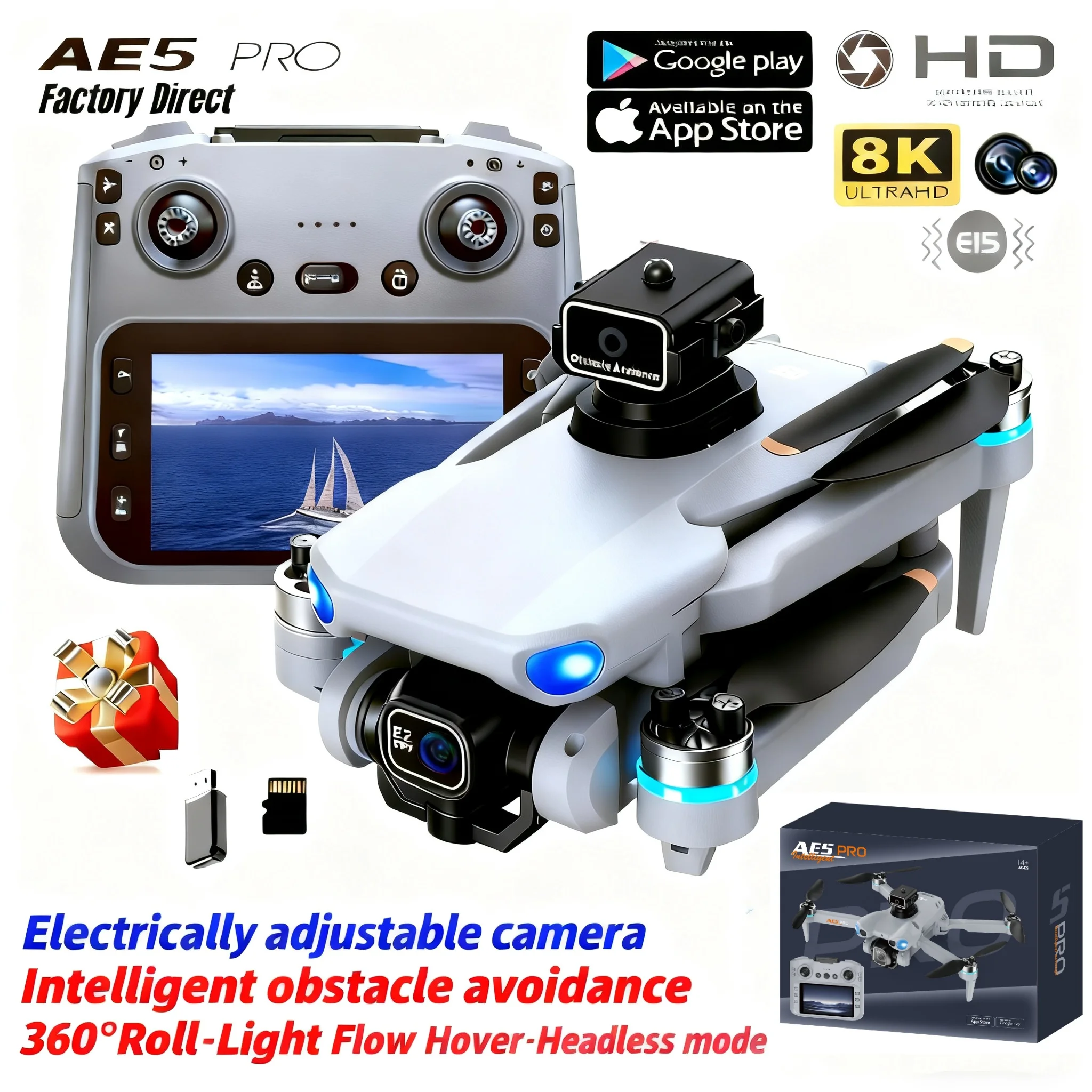 AE5 Pro Drohne 8K HD 4,5-Zoll- – Diy Drone Electronics Kit Bewertung und Preis
