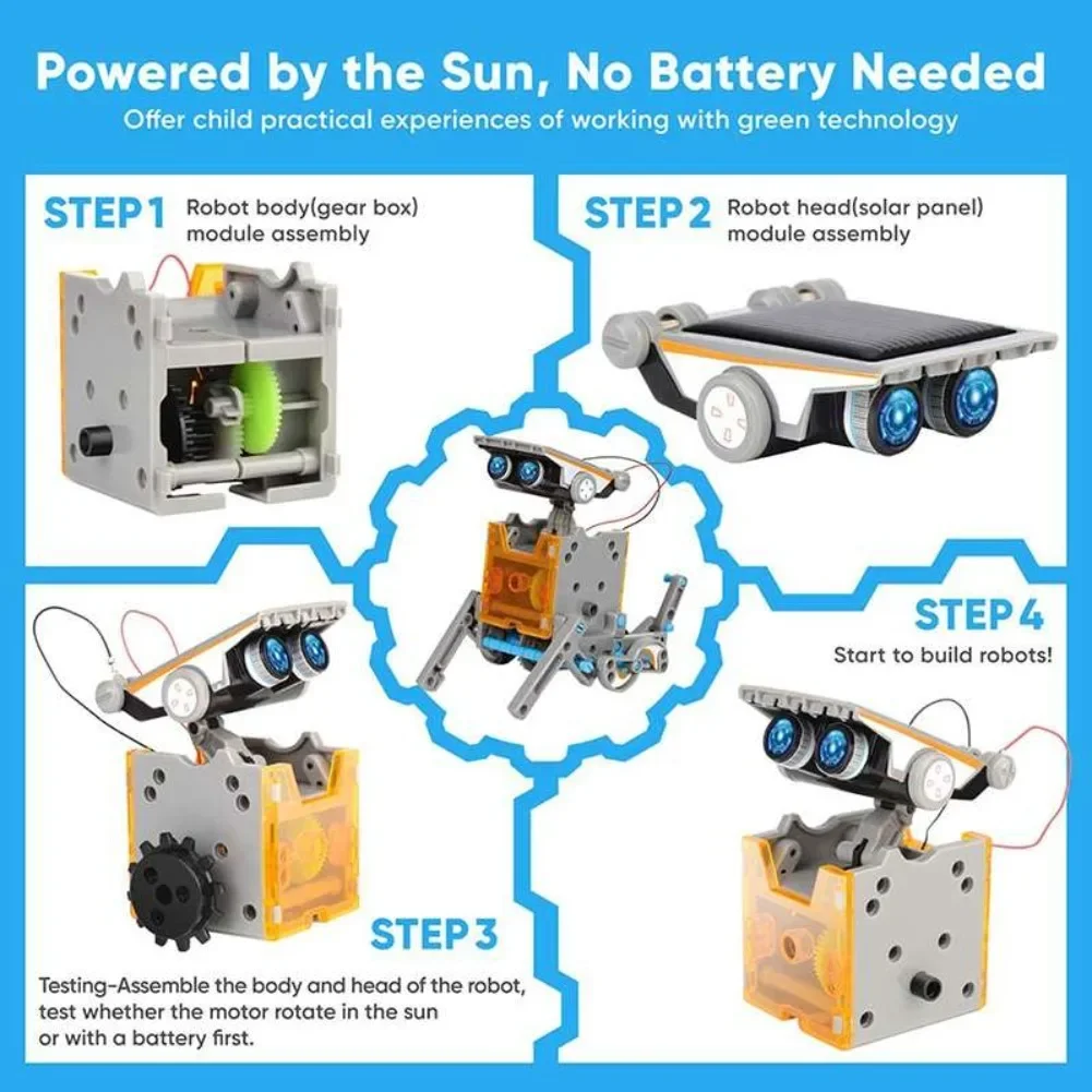 13-in-1 solarbetriebener Robot – Diy Electronics Kids Bewertung und Preis